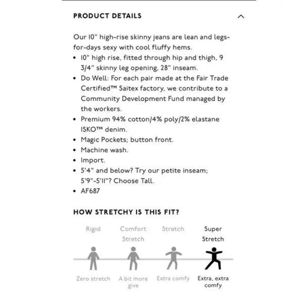 Madewell Jeans 23 10” High Rise Skinny Mackey Button Front Edition - Picture 7 of 8